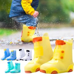 Boots 1 Pair Children Rain Overshoes Wear-resistance Animal Print Shoe Covers Non-slip Portable Kid Waterproof For Outdoor