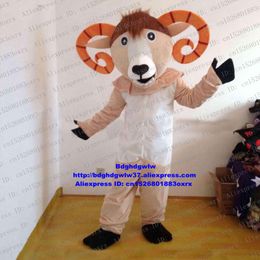 Mascot Costumes Brown Bighorn Sheep Ram Antelope Gazelle Goat Mascot Costume Cartoon Character Merchandise Street Family Outings Zx1293