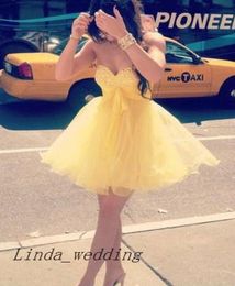 Mini Short Sexy Tumblr Prom Dresses New Arrival Adorable Daffodil Prom Gown Evening Dresses Stunning Vestidos De Fiesta1096082