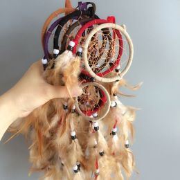 Double Rings hand made dream catcher home hanging dreamcatcher decor 6colors mixed craft handmade who254w