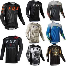 2022 Mens Downhill Jerseys FOX CUP Mountain Bike MTB Shirts Offroad DH Motorcycle Jersey Motocross Sportwear Clothing Bike