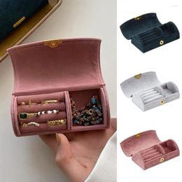 Jewellery Pouches Travel Storage Box Portable Elegant Button Large Capacity Earring Necklace Bracelet Ring Organiser Holder Container Case