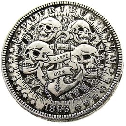 HB24 Hobo Morgan Dollar skull zombie skeleton Copy Coins Brass Craft Ornaments home decoration accessories324j