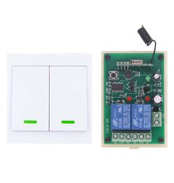 DC 12V 24V 2 CH 2CH RF Wireless Remote Control Switch Receiver 86 Wall Panel Transmitter315 433 MHz Toggle9884795