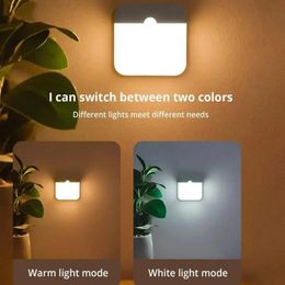 Smart Night Light Auto Motion Sensor Soft Glow Gentle Illumination For Bedroom Kitchen Stair Hallway Wardrobe CupboardLighting 240228