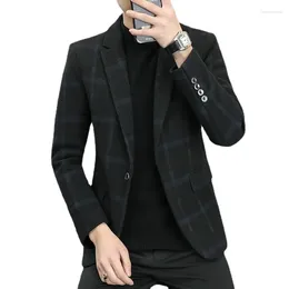 Men's Suits Boutique Simple Fashion Business Beautiful Comfortable Gentlemen Breathable Slim Fit All-match Personality Small Suit Top