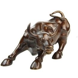 Copper production Charging Bull creative gifts Lucky ornaments stock market and business home office decoration feng shui T200710246k