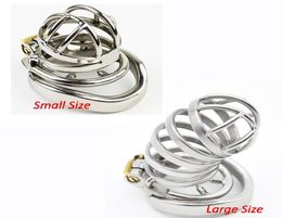 Stainless Steel Device Cage Super Small Cock Cage Penis Lock Cage with Anti-off Cock Ring Fetish Erotic Sex Toys for Men4311679