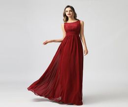 Fashion Style Burgundy Sleeveless Lace Bridesmaid Dresses Coral Colour Chiffon A Line South Africa Style Maid Of Honour Wedding Gues7208368