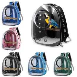Pet Parrot Travel Backpack Bird Carrier Bag Outdoor Transparent Breathable Cage Cages274K