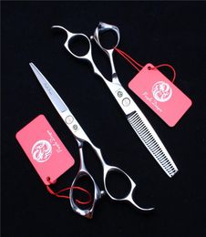 6quot 175cm 440C Purple Dragon Professional Human Hair Scissors Barbers039 Hairdressing Scissors Cutting Thinning Shears Sal2290173