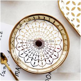 Dinnerware Sets Small Ceramic Tableware Home Dining Dish Pasta Dishes Dessert Plates Po Props Drop Delivery Garden Kitchen Bar Dh48Z