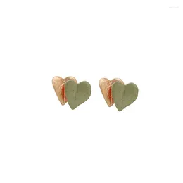 Stud Earrings Brand Designer With The Same Plant Inspired Green Forest Style Sweet Potato Leaf For Free Delivery