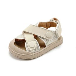 Summer Baby Shoes Mesh Breathable Toddler Kids Sandals Infant Footwear Shoes Closed Toe Little Girls Boys Sandals Beach 240301