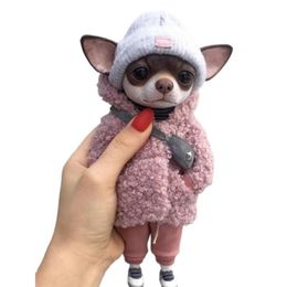 Decorative Objects & Figurines Cute Fashionable Animal Mogwai Handmade Dolls By Valentina Gekova Chihuahua SharPei Dog Status Home281f