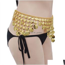 Belly Chains Bohemian Metal Alloy Butterfly Carved Flower Bell Tassel Dance Waist Chain Ethnic Style Woman Beach Y Body Jewe Dhgarden Dhqor