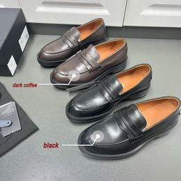 Fashion Luxury Designer Brand Men's Business Shoes, Driving Shoes, Hand Polished Shiny New Metal Buckle Leather Shoes, Calf Leather Covers, Low Chest 5-10 Banquet