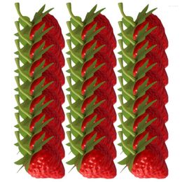 Party Decoration Simulated Strawberry Strawberries Model Fake Miniature Kids Toys Artificial Fruit