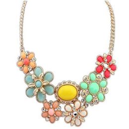 2014 Newest statement gold chunky Necklaces & Pendants whole fashion choker necklaces for women jewelry286i