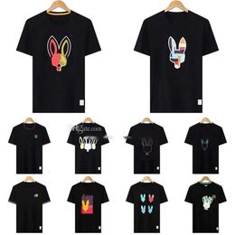 Psychos Bunnys Summer Shirt Womens Skeleton Rabbit New Design Multi Style Men Shirt Fashion Designer Tshirt Short Sleeve Man Tops 601