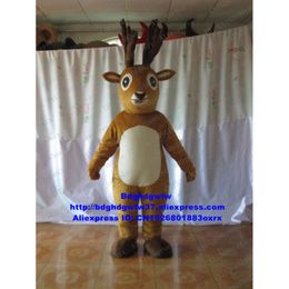 Mascot Costumes Brown Reindeer Moose Elk Wapiti Caribou Alces Deer Mascot Costume Cartoon Character Grand Opening the Choicest Goods Zx2446