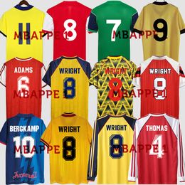 Retro SOCCER JERSEY HIGHBURY HOME FOOTBALL SHIRT PIRES HENRY REYES 1971 1982 83 84 85 86 87 BERGKAMP 88 89 90 91 92 ADAMS Persie 93 94 Galla 95 96 WRIGHT