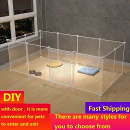 Cages Cat Cage Large Indoor DIY Design Pet Home Small Animal House Detachable Playpen Dog Pen Rabbit Pen Small Pet Playpen