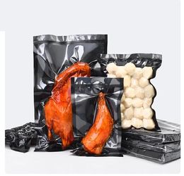 Black Nylon Vacuum Food Bags Home Sausage Dried Fruit Fresh Sealing Packaging Storage Kitchen Favour Wholesale
