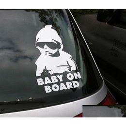 Car Stickers Baby On Board Safty Sticker Decal Waterproof Night Reflective Wall Ers2835979 Drop Delivery Automobiles Motorcycles Exter Otnos