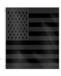 3x5ft Black American Flag Polyester No Quarter Will Be Given US USA Historical Protection Banner Flag DoubleSided Indoor Outdoor 3363088