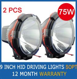 2pcs 9quot 35W 55W 75W HID Xenon Driving Light Spot Flood Beam SUV ATV OffRoad 4WD 4x4 936V 3200lm IP67 H3 Jeep Truck Fog La6703403