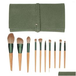 Sponges Applicators Cotton Makeup Synthetic Brush Set Eye Shadows Concealers Brushes With Storage Bag For Beginners Drop Delivery Heal Otyam