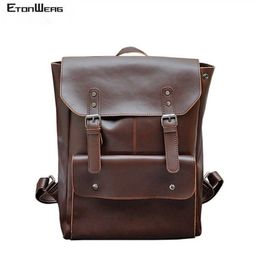 Briefcases Business office Laptop Backpack Men Multifunction School bags Designer PU Leather backbag women Travel bag pack Casual 193w