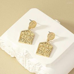 Dangle Earrings Fashion Commuter Geometric Square Female Niche Senior Sense Personality Trend Circle Studs Wholesale