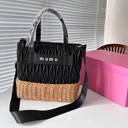 Designer Women Bag Mimu Bamboo Woven Basket Summer Basket Bag Beach Holiday Tote Luxurys Bags Designer Tote Bags Designer Bag 240311 240517 240517 240520