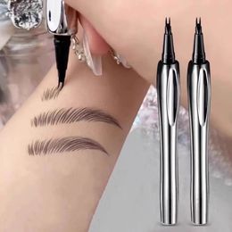 Eyebrow Pen Waterproof Fork Tip Eyebrow Pencil Long Lasting Professional Fine Sketch Liquid Eye Brow Pencil