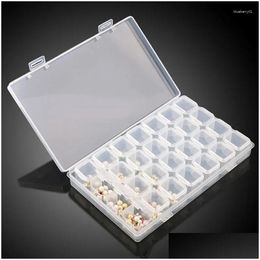 Nail Art Kits 28 Slots Decoration Storage Box Empty Clear For Rhinestone Container Drop Delivery Health Beauty Salon Otfy6