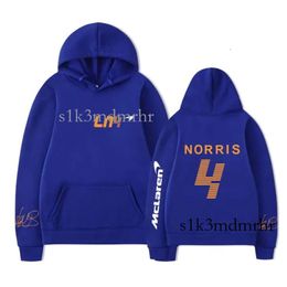 F1 Men's Hoodies Sweatshirts 2024 Hoodiesautumn Winter Formula One Racer Lando Norris F1 Mclaren Team Racing Fans Hoodie Men/Women 499