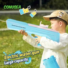 Gun Toys Electric Water Gun Automatic Water Guns Large Capacity Squirt Water Pistol for Adults Kids Summer Beach Toy Boys L240311