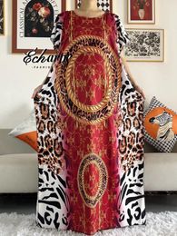 Ethnic Clothing Style Bohemian African Fashion Print Stitching Dress Islamic Turkey Long Skirt Dubai Middle East Ladies