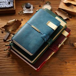 100% TN04 Genuine Leather Travellers Notebook Travel Diary Journal Vintage Handmade Cowhide Gift planner Free Lettering Embosse 240401