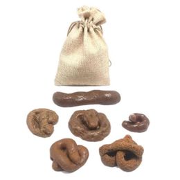 Small Animal Supplies 6PCS SET Fake Joke Breed Dog Cat Poo Stool Practical Simulation Realistic Shits Poop Evil Funny Toys Props250A