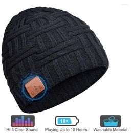 Wireless Bluetooth Hat Earphone Unisex Winter Outdoor Sport Knitted Stereo Magic Music Headband Cap Headphone