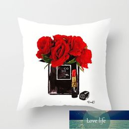 High-end Perfume Bottle Comfortable Pillows Covers Home Fabric Sofa Cushion Cushions Cover Throw Pillow Filler