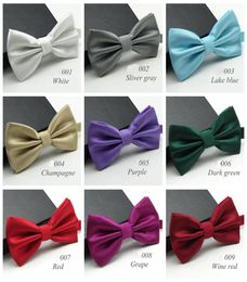 20 Colours Solid Fashion Bowties Men Colourful Chess Necktie Tie Bow Tie Male Marriage Bow Wedding Bow Ties6413642