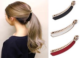 1PC Solid Cloth Hairpins Girl Banana Barrettes Clip Korean Style for Elegant Female with Teeth Hair Clip Hair Accessories7622560