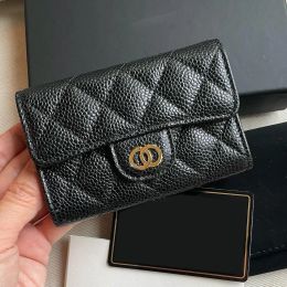 Designer with box Coin wallets Card Holders key purses classic caviar lambskin passport holders Women men fashion luxury credit cards slots