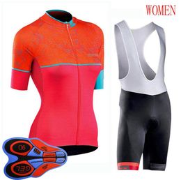 2021 Summer NW Team Cycling Jersey bib shorts suit Women MTB bicycle outfits quick dry short sleeve bike sports uniform Y210310091484341