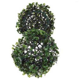 Decorative Flowers 36/28/23/18CM Artificial Grass Ball Hanging Plant Decor For Mall Home Christmas Decorations