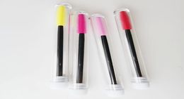 test Silicone Mascara Eyelash Spoolies Brushes Lash Applicator Disposable Mascara Wand With Holder8074088